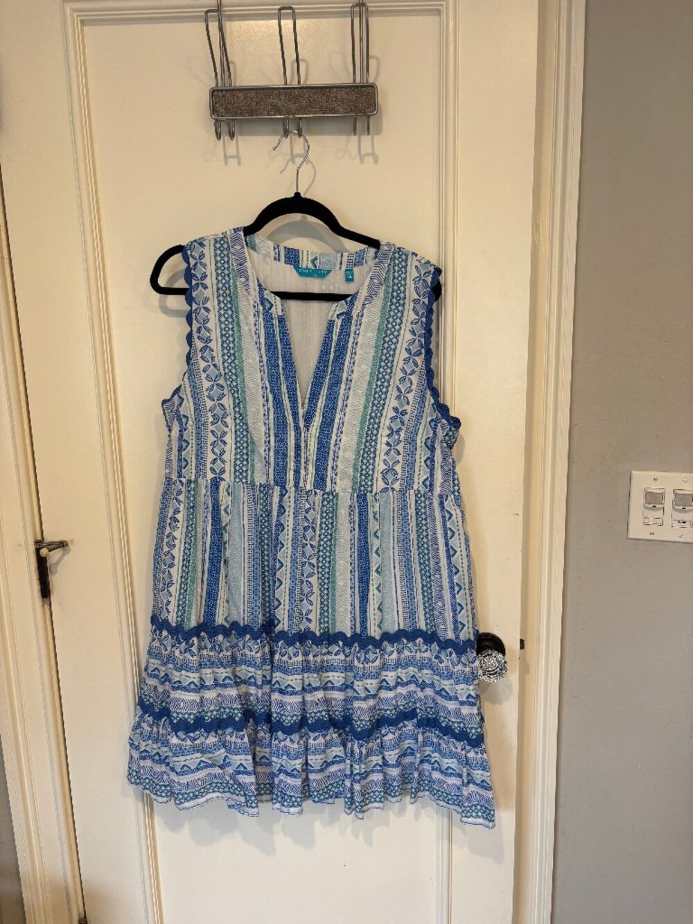 Tori Richard Blue Print Dress (XL)